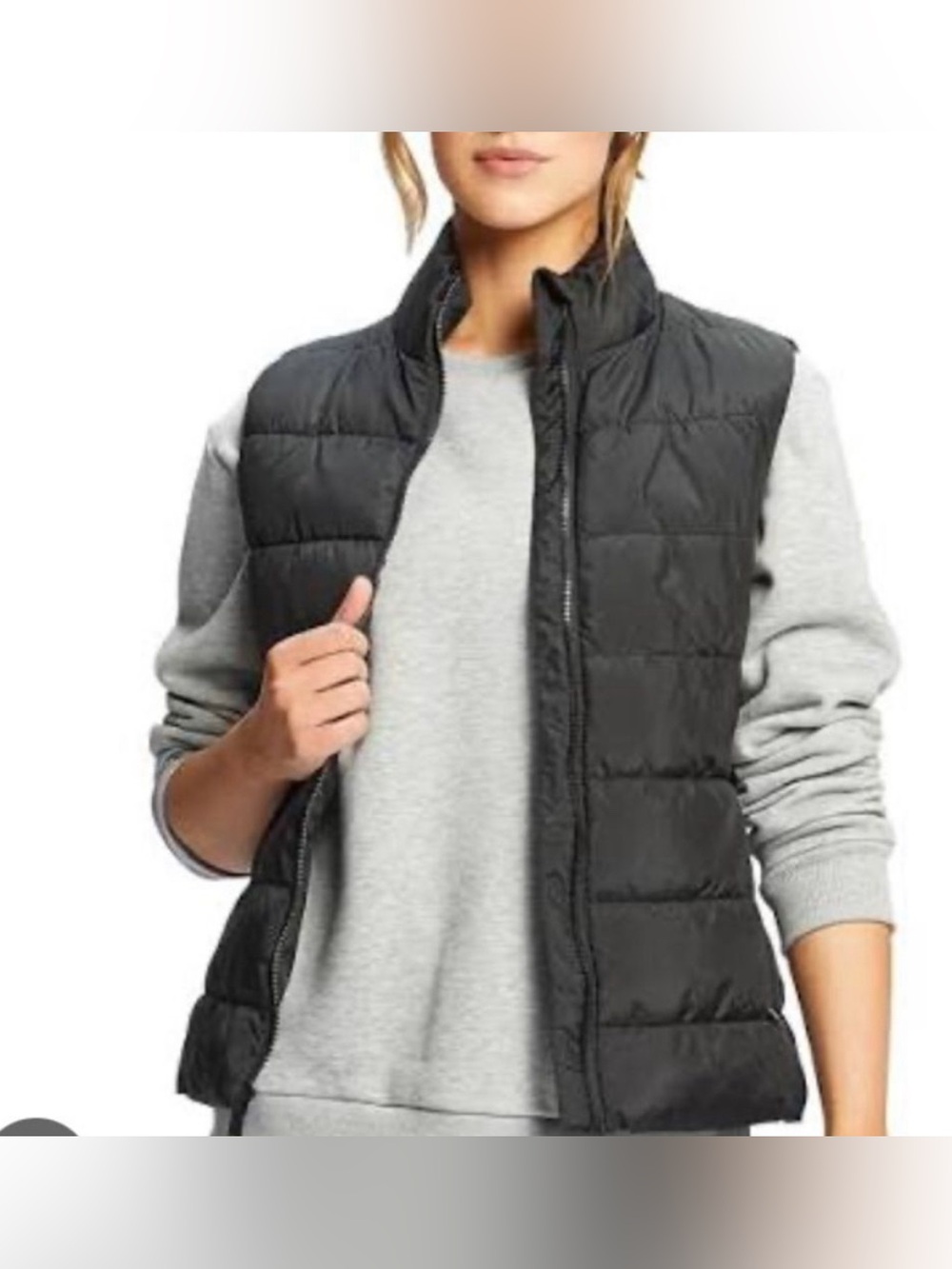 GAP Women's Black Quilted Puffer Vest